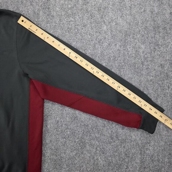 Nike Hoodie Mens XL Gray Red Therma-Fit Pullover Sweatshirt Fleece Athletic - Picture 8 of 16